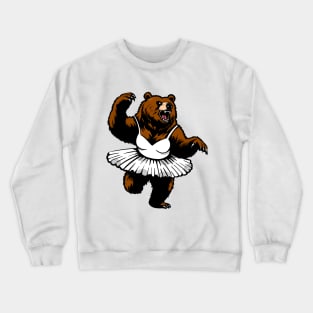 Bear dancing fiercely Crewneck Sweatshirt